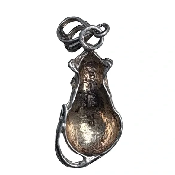 Solid Sterling Silver Rat Mouse Varmint Full Body Vintage Pendant Chinese Zodiac